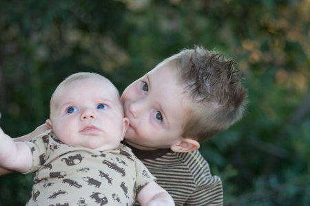 Wyatt giving little bro some love