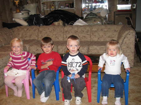 Our 4 Grandkids at Christmas 2008