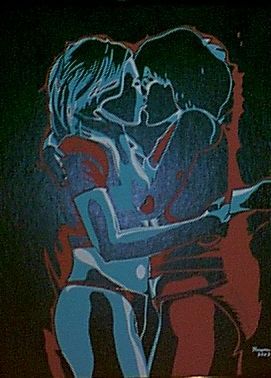 "Tanya's Kiss" - My first original painting