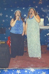 My friend Gina and I Singing
