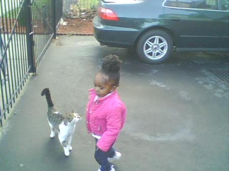Imani and my cat