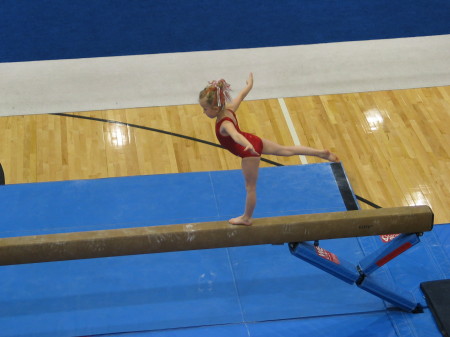 Mattie, State Gymnastics Meet, April 18, 2009