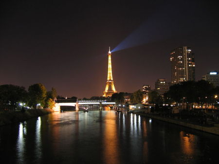 Eiffel Tower, Paris, at night