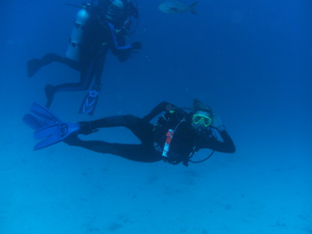 Having fun with the underwater camera.