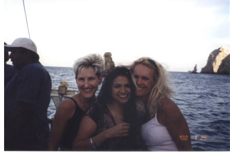 Laurel with friends in Mexico January 2002