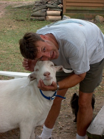 Marc w/ his goat.