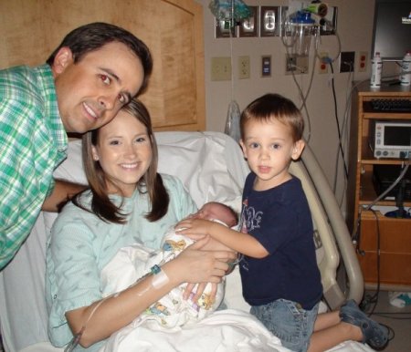 Jon, Lara, Cade & Ellie on her "birth" day :)