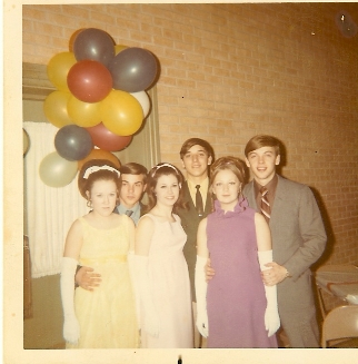 John Kocian, me, Vicki King at a church dance