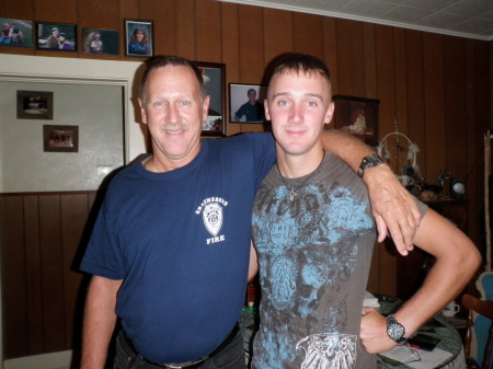 My son PFC Travis Meyer and I