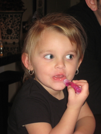 Rylee and her lip gloss