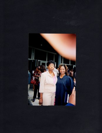 My mom and I at my graduation