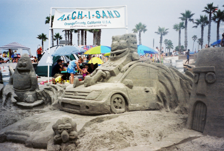 Sand castles in Imperial Beach, CA