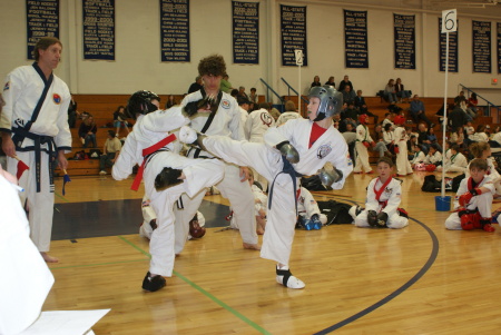Ethan Sparring in Tournament