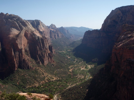 View from Angels Landing in Zion Natl. Park