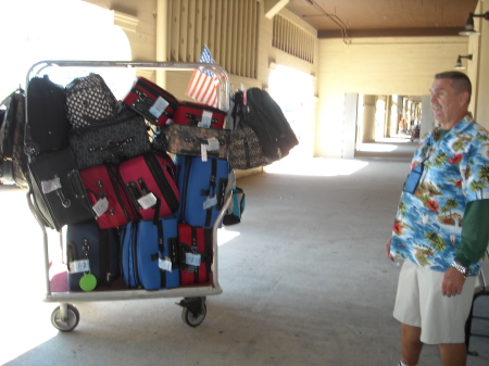 8 girls and 800 pieces of luggage