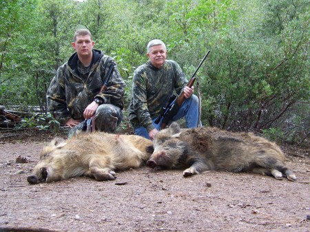 2009 Boar Hunt - My son Matt and me