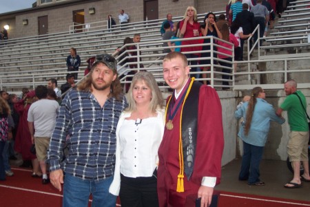 Grandson Cody with my daughter and son in law