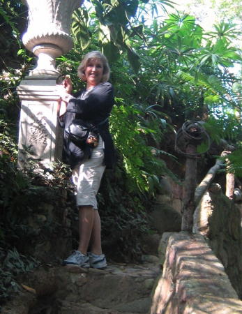 Gloria hiking in botanical gardens Mexico