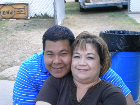 MY NEPHEW AND I AT PABLO'S GRADUATION COOKOUT