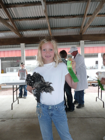 Holly with one of her 4-H projects