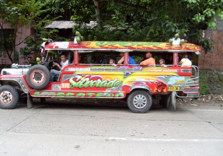 Crazy colored jeeps in the Philippines