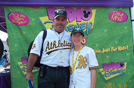 My daughter Cortney & I at A's 'Kids Day'  '01