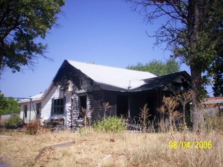 House that burned.