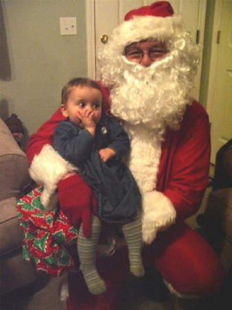 Kaylah and Santa (Grampy)