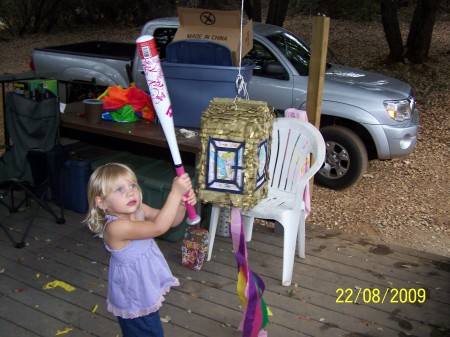 My granddaughter at her b'day party