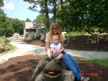 My grandson Aaron and meat the Mass. zoo