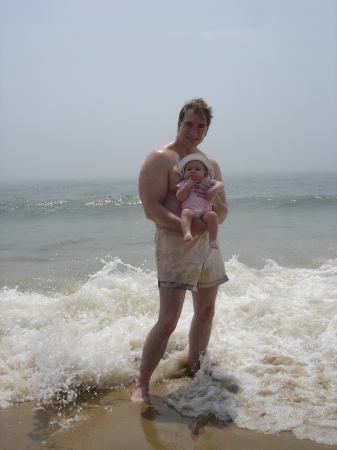 Anya and I on the beach in Maryland
