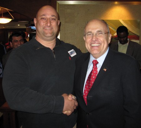 Photograph with Mayor Giuliani
