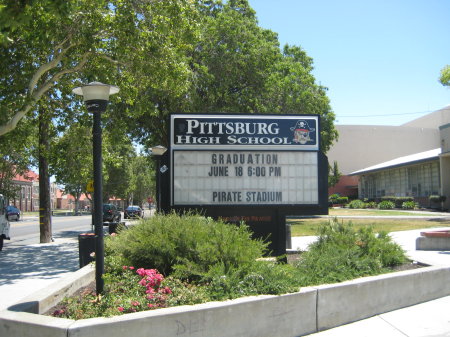 Sign in front of school