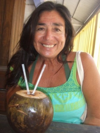 Sipping a coconut in PR!