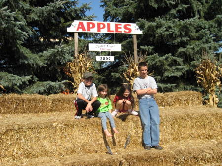 Oldest daughter's family at Apple Farm in IA