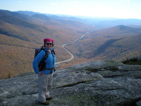 hiking up Cannon Mountain in NH, October 2008