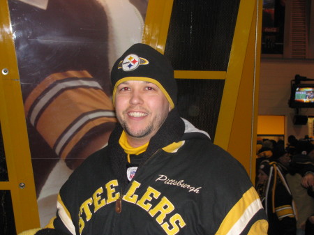 Son, Erik, at AFC game in Pittsburgh.