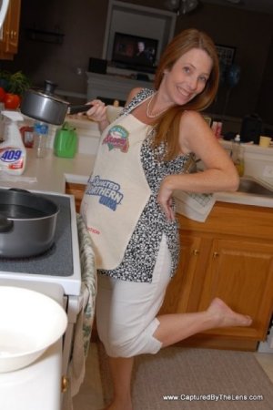 Tamie hard at work in the kitchen!