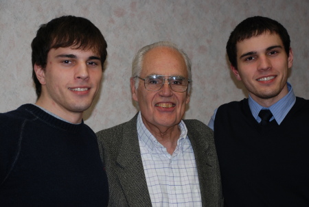 My twins and their grandfather