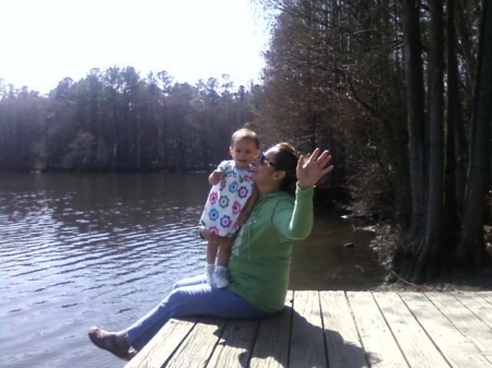 Abby and me at Cape Fear River dock