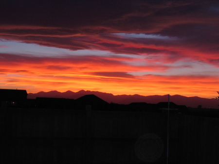 A Colorado sunset from my backyard