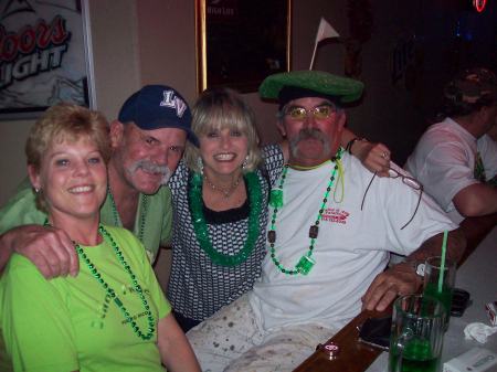 St Patricks night 2009 with hubby & friends