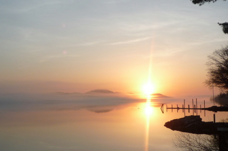 Sunrise at the lake in the Spring!