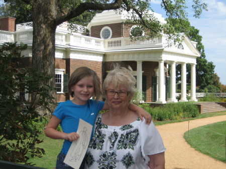 Bella, dear grandchild, at Monticello.