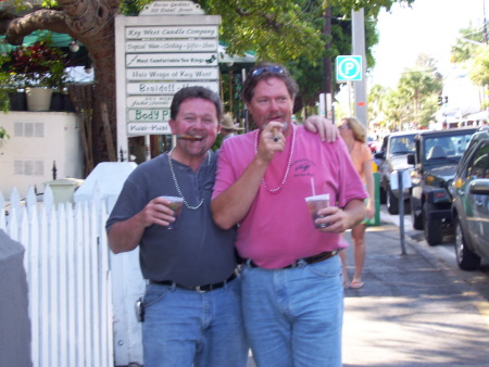 Friends enjoying a Cuban Cigar in Key West