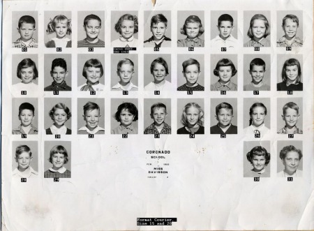 Miss Davissons Second Grade Class - 1954