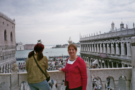 On balcony of St. Mark's, Venice - Oct 2006