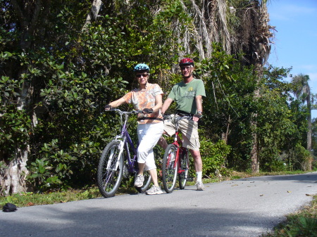 Tina & Keith - Biking on Sanibel Island