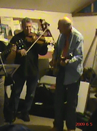 Playing my fiddle with Pete Seeger