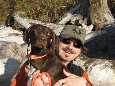 My German Shorthair Pointer, Scout...